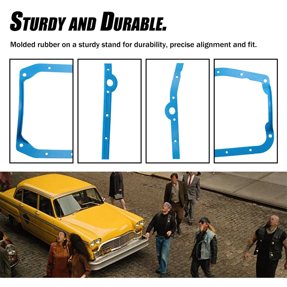 Engine Oil Pan Gasket Set for GMC Jimmy Sprint Pontiac Laurentian Parisienne - Image 4 of 4