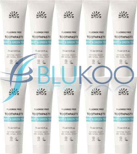 Urtekram Organic Mint with Green Tea Toothpaste - 75ml (Pack of 10)