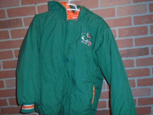 MIAMI HURRICANES VINTAGE 1990S WINTER JACKET WITH HOOD YOUTH 14/16  - 第 1/4 張圖片