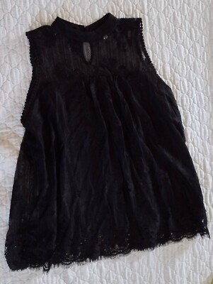 Eve & Maddie Lace Sleeveless Lined Top Size XL-Great For Night Out/Party/Holiday