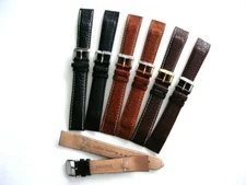 18mm Black Open End Buffalo Leather wire lugs Military watchband strap IW SUISSE