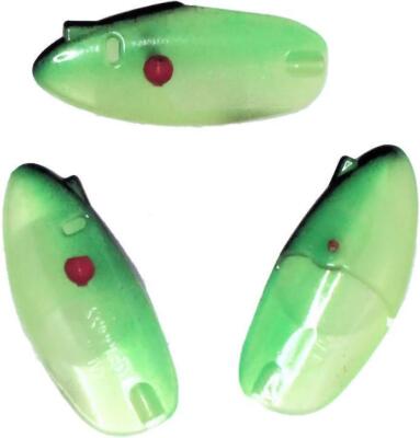 Package of 3 Krippled Anchovy Heads Baitheads UV Unrigged Choice of Color