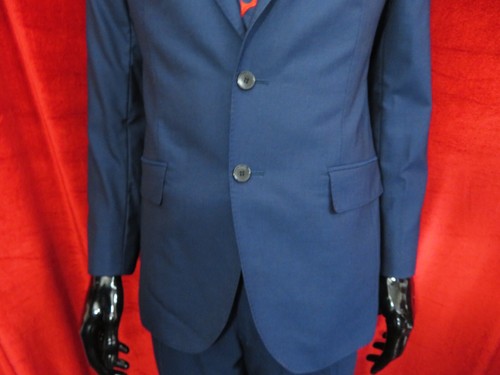 M&S - Alfred Brown Autograph England Blue Tailored Suit Jacket 40", Pants W40/31 - Picture 8 of 24