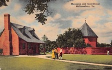 Williamsburg Virginia Colonial Era Pioneers Military Army Fort Vtg Postcard C8