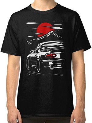Mazda MX-5 Miata Men's Black Tees Shirt Clothing