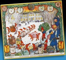 ALTER ADVENTSKALENDER 1962 ZAUBERHAFTES WEIHNACHTSTREIBEN WICHTEL AINA STENBERG