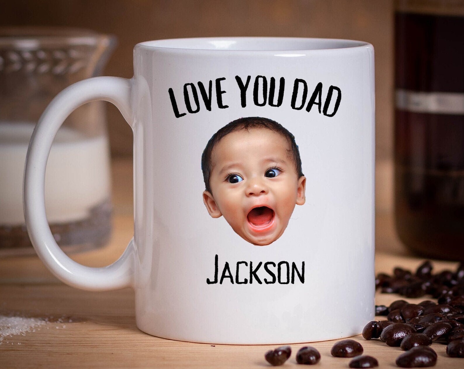 Baby Photo Mug For Dad Custom Photo Mug Personalized Baby Face Mug Mug For New