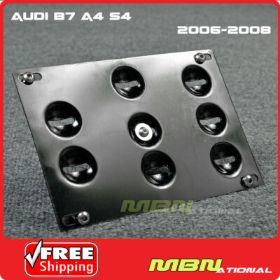 06-08 Audi B7 A4 S4 Front Bumper Tow Hook Mount Adaptor License Plate Relocator