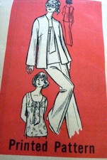 LOVELY VTG 1970s BLOUSE PANTS JACKET Sewing Pattern 16/38