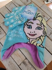 Disney Frozen Elsa Winter Queen Hat and Gloves Set Girls OSFM