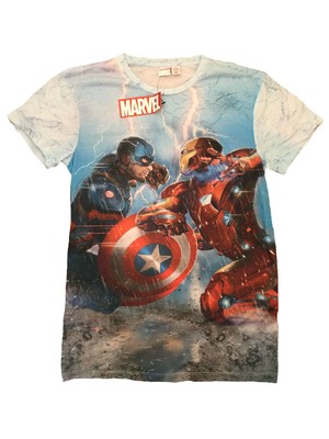 Primark Para Hombre Marvel Capitán América Guerra Civil Camiseta Oficial  BNWT Pequeño S | eBay