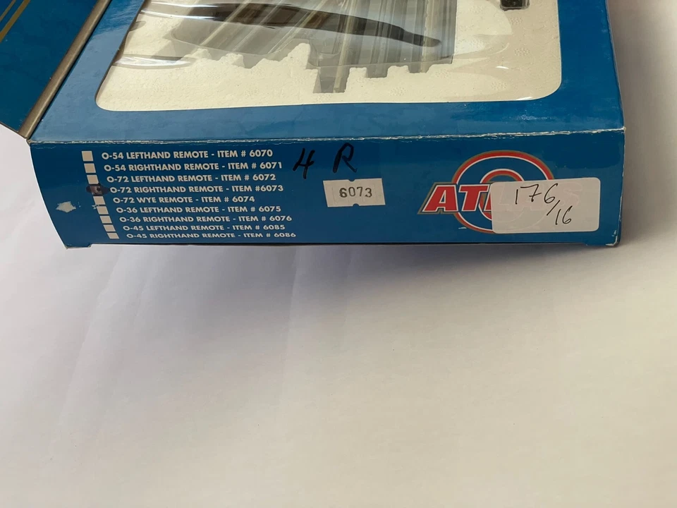 Atlas 6073 O Nickel Silver O-72 Right Hand Remote Switch Turnout Custom Supreme - Image 2 of 2