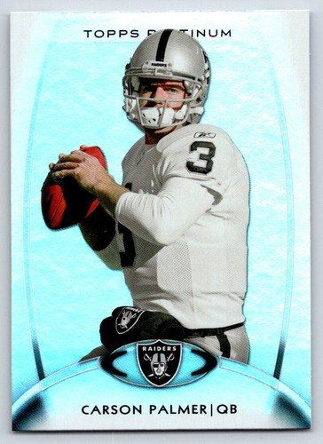 2012 Topps Platinum 27 Carson Palmer Oakland Raiders Football Card - Picture 3 of 3