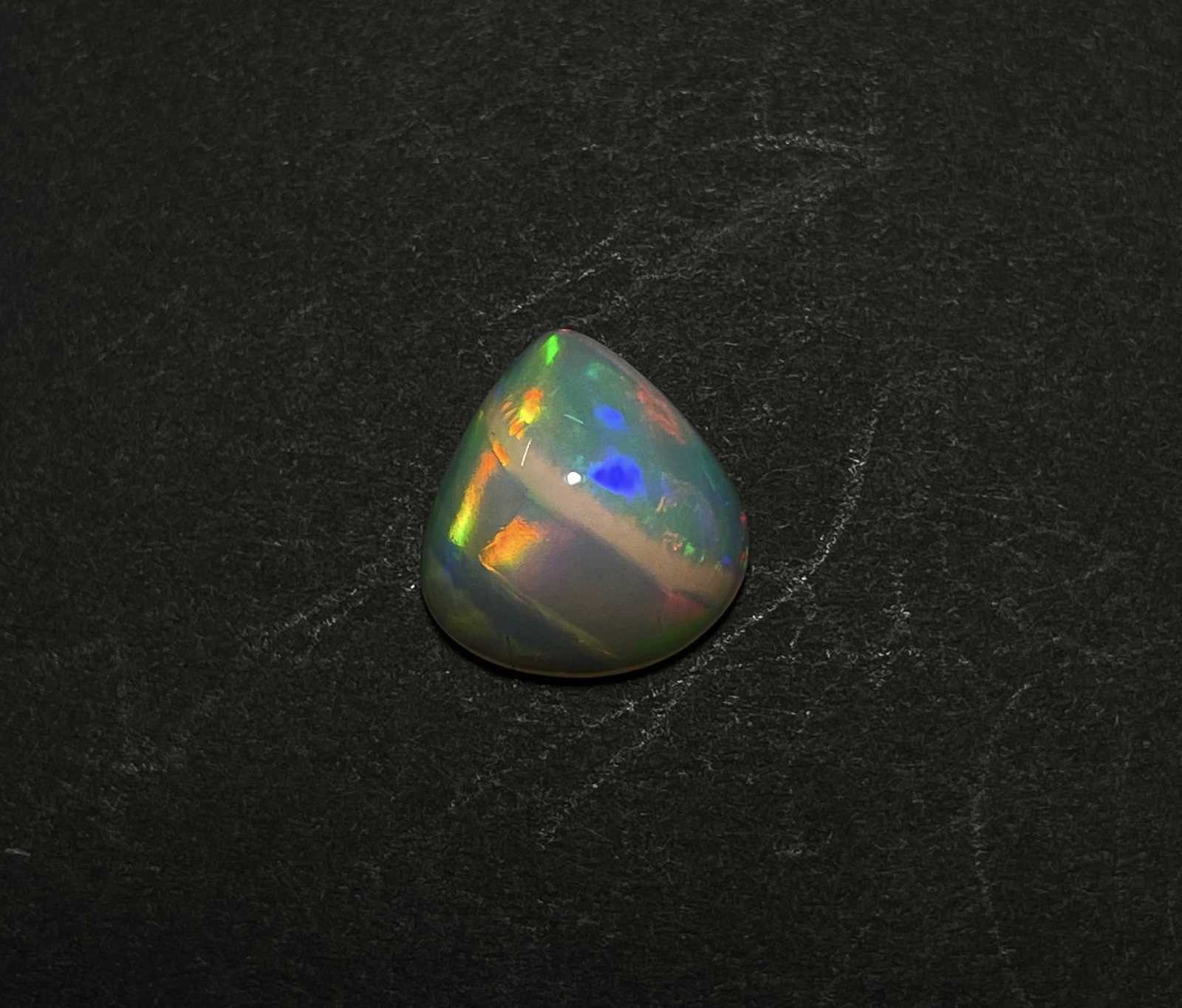 Natural Ethiopian Opal Heart Stone Multi Fire Welo Opal Cabs 13*13.50