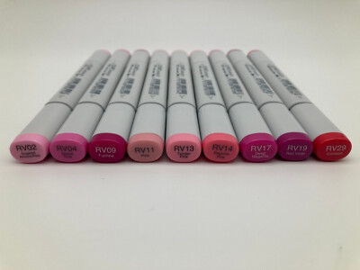 9x Copic Sketch Marker Pink / Rosa-Töne / RV
