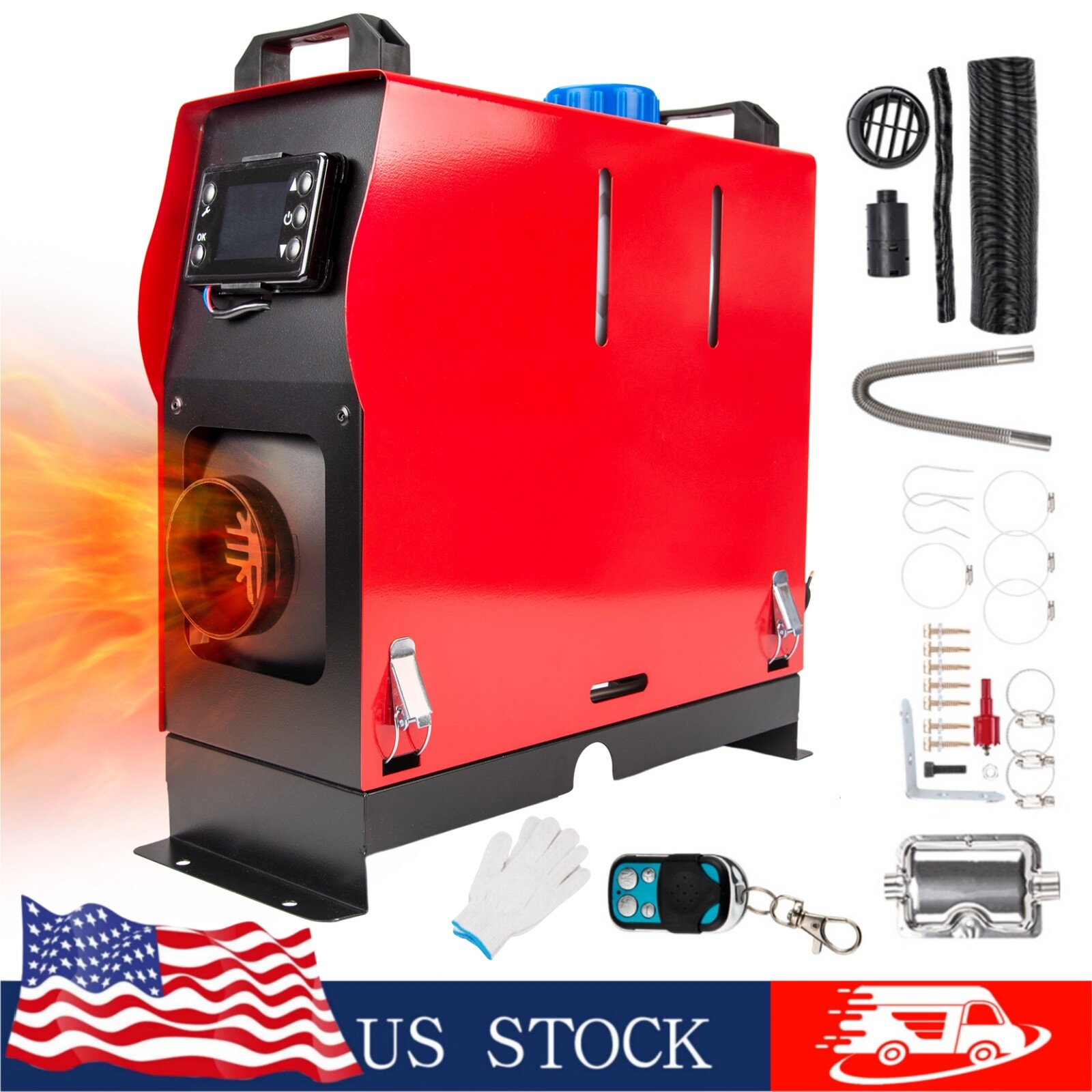 12V 5KW Portable Diesel Air Heater All-in-one Universal for Car RV Indoors Part