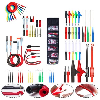 61 teiliges Back Probe Set mit Multimeter Ersatzsonden und Bananenstecker