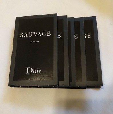 NEW DIOR SAUVAGE PARFUM PERFUME SPRAY SAMPLE SIZES .03 FL OZ 1 ML x 5
