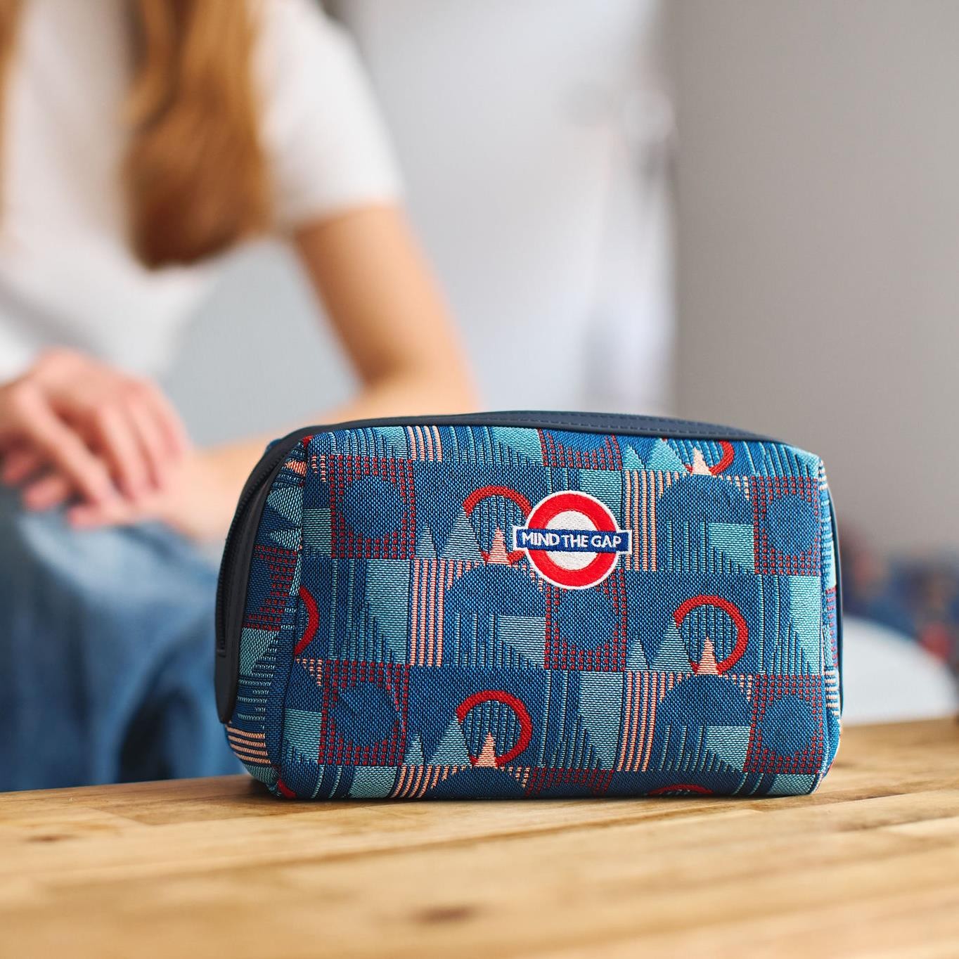 Toiletry Bag Make Up Travel Moquette London TFL Mind the Gap Womens Wash Bag