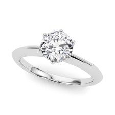 VS F 2.50-3.00Ct Lab Grown Diamond Six Prong Solitaire Engagement Ring 14K Gold