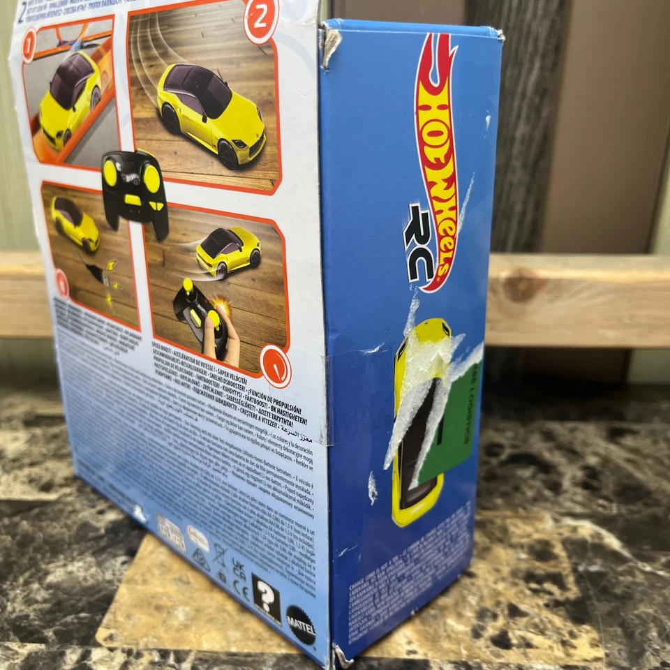 Hot Wheels RC Nissan Z Yellow Remote Control Car 1:64 Scale Mattel NEW - Image 4 of 4