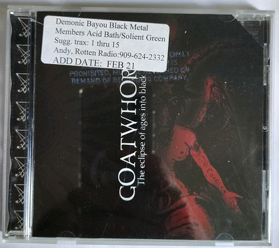 Goatwhore - The Eclipse of Ages Into Black Ultra Rare Radio Promo CD 