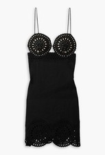 Stella McCartney Broderie Anglaise Black Twill Mini Dress UK12 NWT RRP £1090