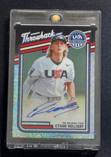 2025 Prizm USA Stars & Stripes #TS-EH ETHAN HOLLIDAY Auto Throwback Mojo /25