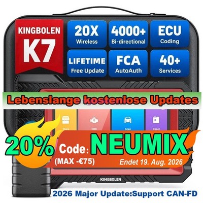 KINGBOLEN K7 OBD2 Diagnosegerät Scanner Alle System Active Test ECU-Codierung DE