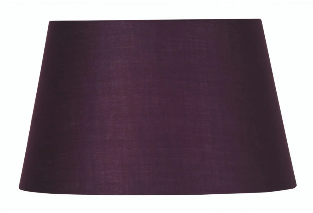 Lampshade Purple 16"" Plum Cotton Tapered Drum 410mm Oaks Lighting S901/16 PL