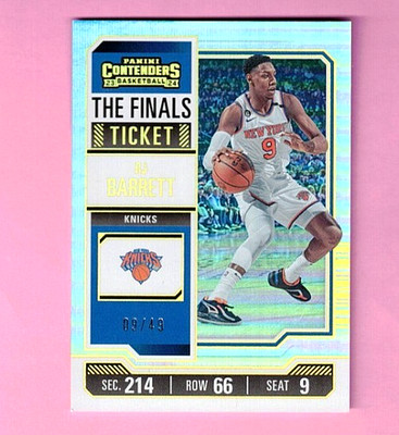 RJ Barrett 2023-24 Contenders Finals Ticket #2 Knicks #d /49 E607