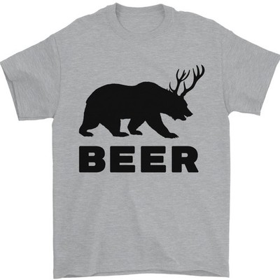 Beer Bear Lustig Tier Alkohol Herren 100% Baumwolle