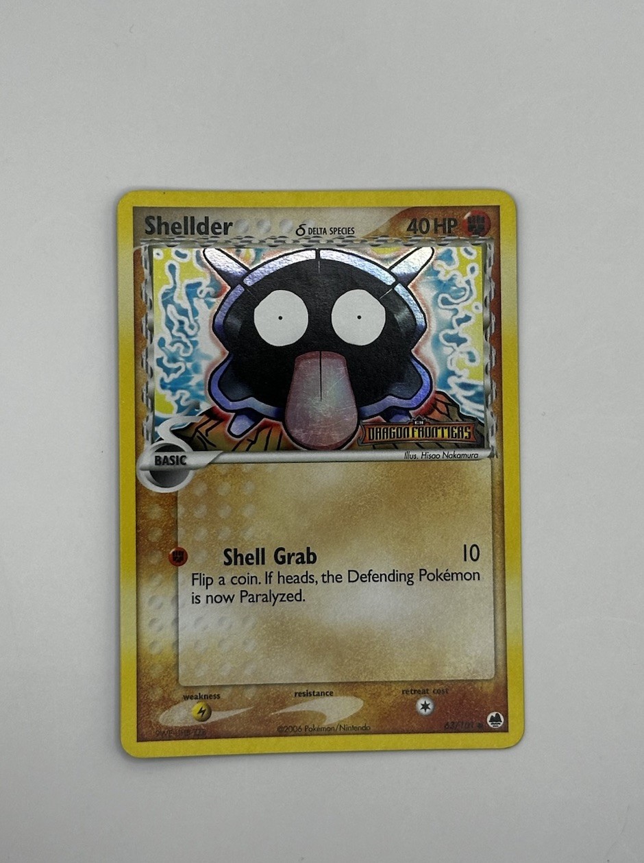 Pokémon Shellder Reverse Holo Stamp 63/101 EX Dragon Frontiers