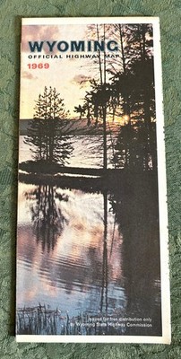 1969 Official Wyoming Highway Map Excellent Condition