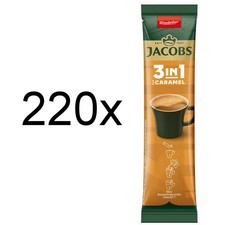 220x JACOBS L&ouml;skaffee 3in1 Typ Caramel Getr&auml;nke Sticks l&ouml;slicher Kaffee Instant