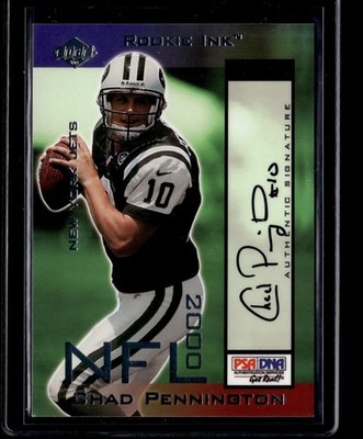 (8503) Chad Pennington #/470 2000 Collector's Edge T3 Rookie Ink Auto RC Jets