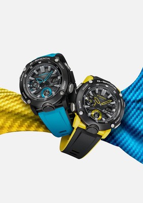 Unused CASIO G-SHOCK GA-2000-1A9JF Black Yellow Carbon Core Guard