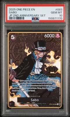 2025 ONE PIECE JP サボ #120 PSA10 2025 ONE PIECE JAPANESE 2ND ANNIVERSARY SET #083 SABO PSA 10 | eBay