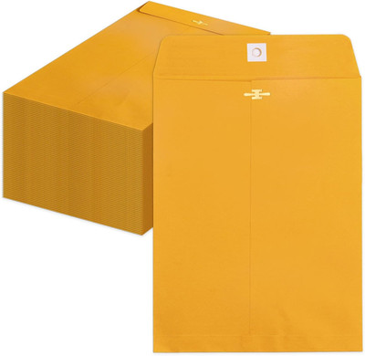10x13 Clasp Envelopes 100 Pack Brown Manilla with Gummed Seal