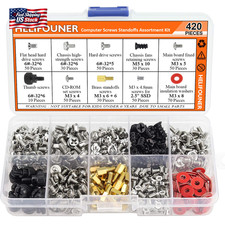 HELIFOUNER 420 Pieces Computer Standoffs Screws Assortment Kit for 2.5" SSD, Har