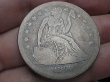 1860 O Seated Liberty Silver Dollar- New Orleans, Good Details