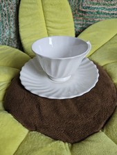 🐞Vintage Bone China Royal Doulton Tuscan Whitecliffe Footed Tea Cup And Saucer