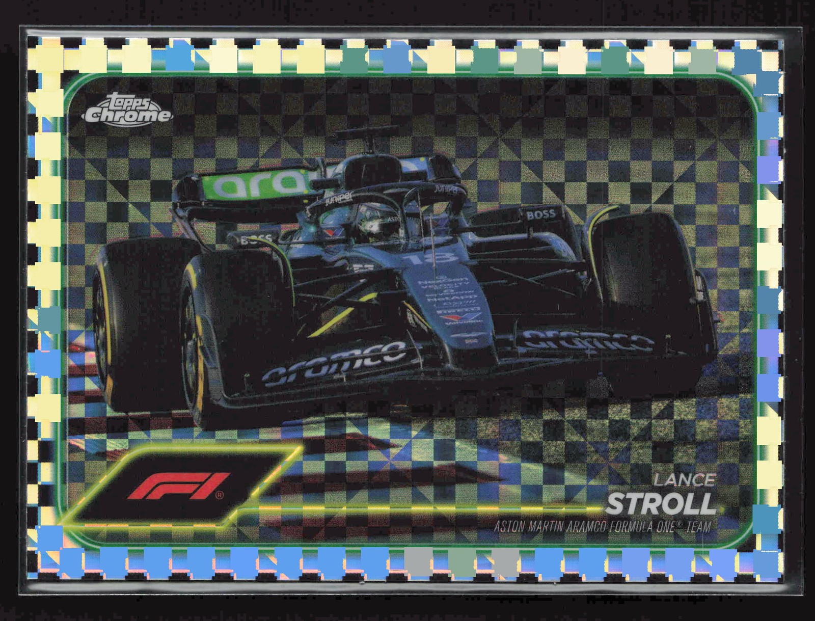 2024 Topps Chrome Formula 1 - Checker Flag Refractors - #84 Lance Stroll