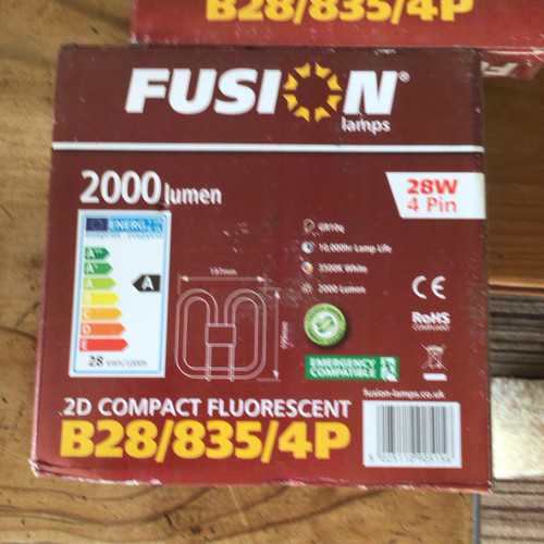 2x Fusion Energy Saving Fluorescent Tube Lamp Light T5 28w4PIN GR10q, - Picture 4 of 4