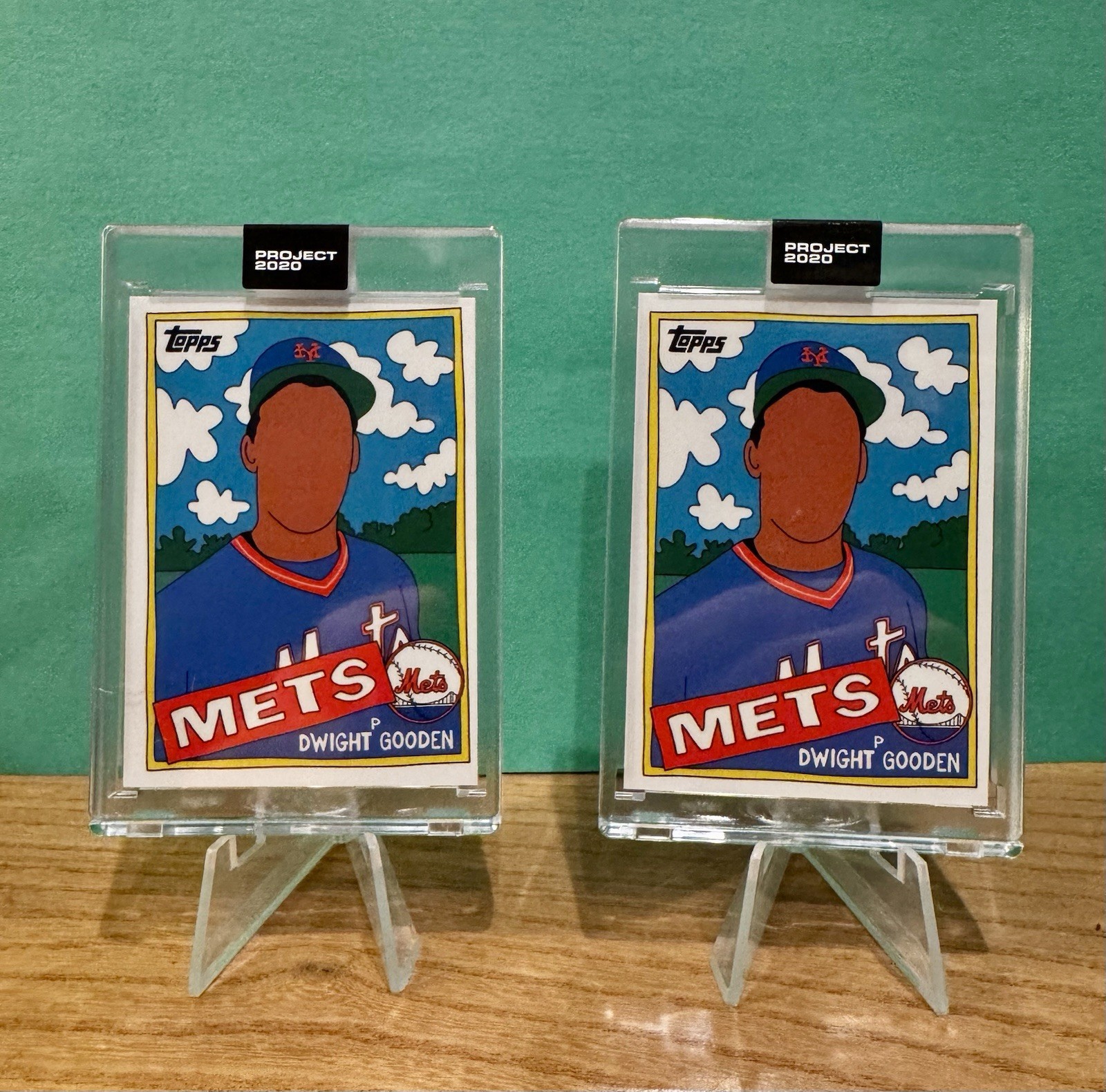 Two ✌🏼Topps Project 2020 #119 1985 Dwight Gooden Fucci Baseball Mets MLB 🍎