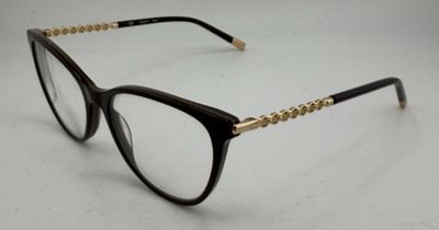 ESCADA EYEGLASSES FRAMES ONLY VESD36K BROWN CAT EYE FULL RIM 53-16-140