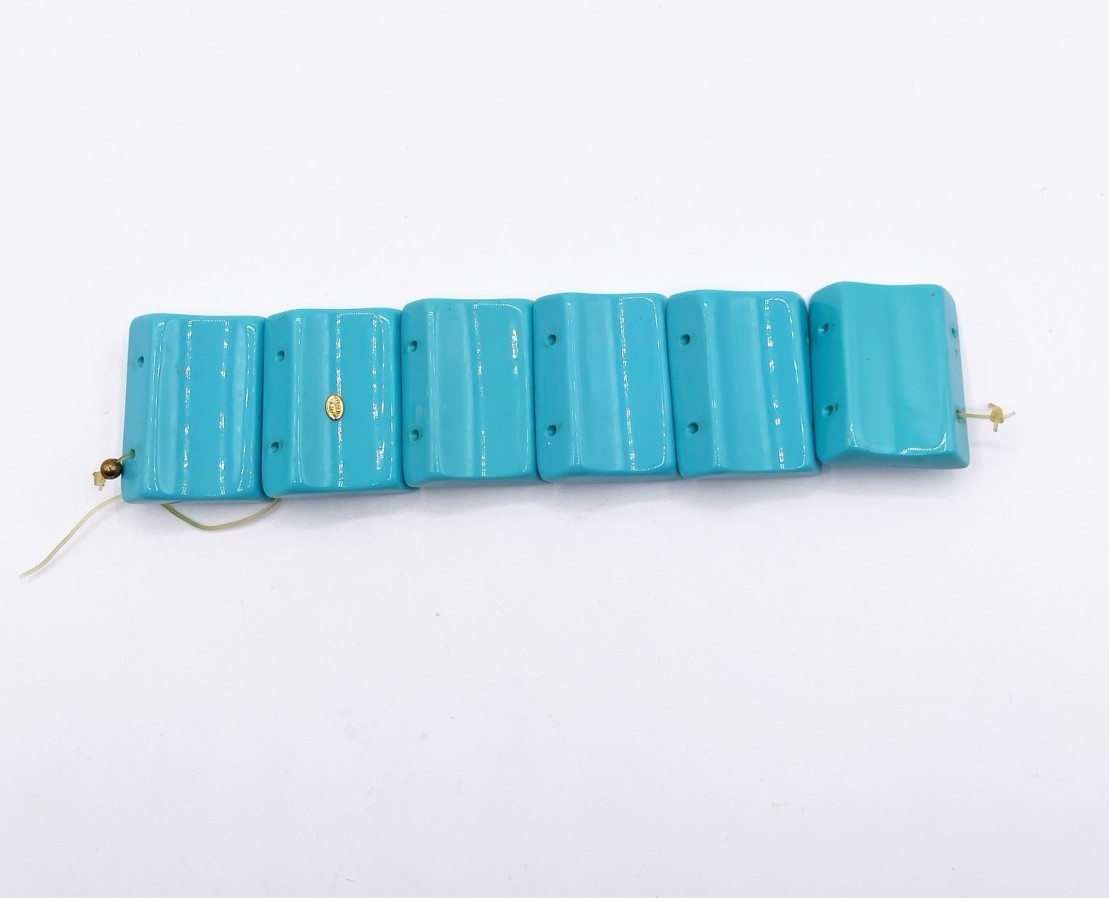 Kenneth Jay Lane KJL Turquoise Enamel Rhinestone … - image 2