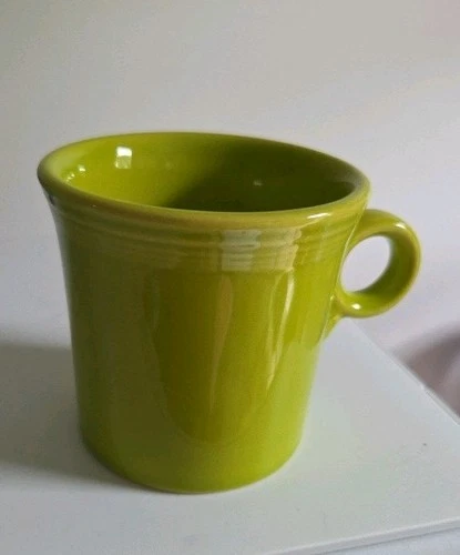 Vintage Fiesta Ware HLC Tom & Jerry Lemon Grass Green Ring Handle Coffee Cup Mug