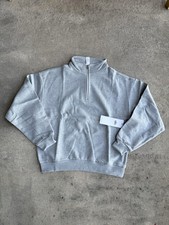 Size Medium - ALO 1/4 Quarter Zip Heather Grey Pullover New