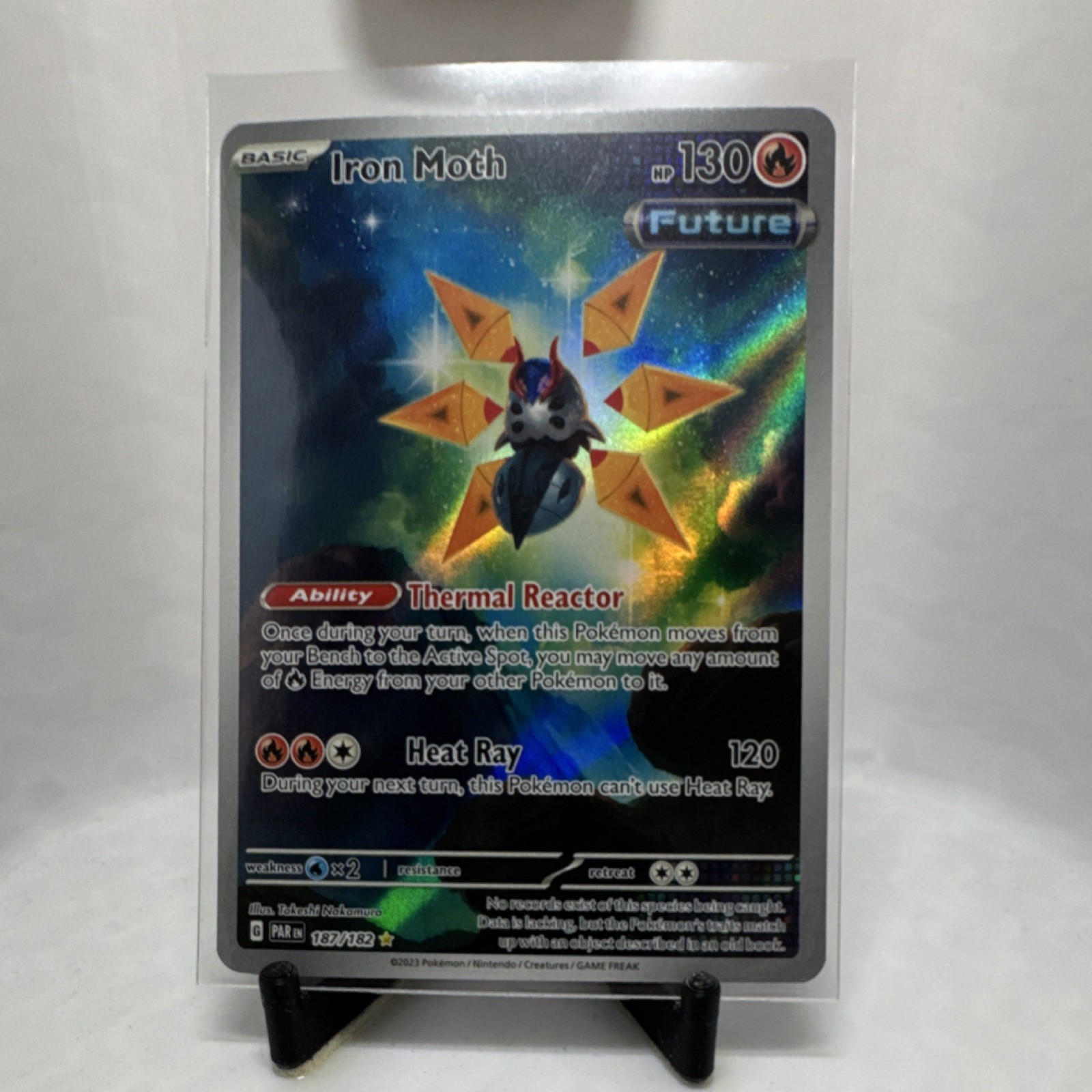 Pokémon Iron Moth 187/182 SV04: Paradox Rift Illustration Rare